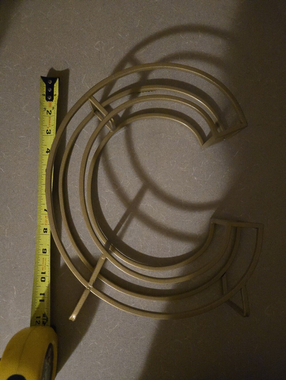 Gold Metal Decorative C-Shaped - Picture 2 of 3